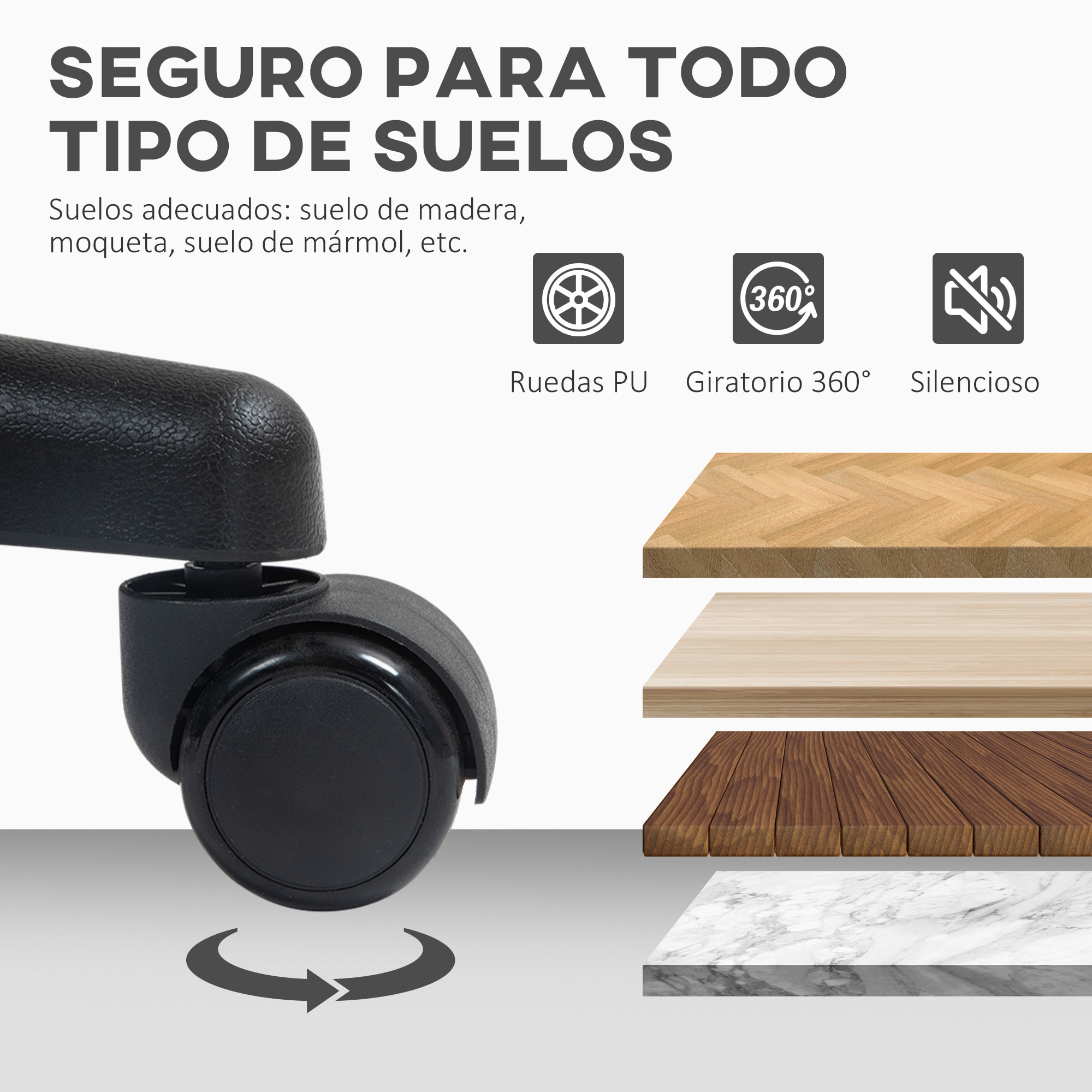 Silla de Oficina sin Brazos Silla de Escritorio Giratoria con Respaldo de Malla Transpirable Altura Ajustable Silla de Despacho Carga 120 kg Gris