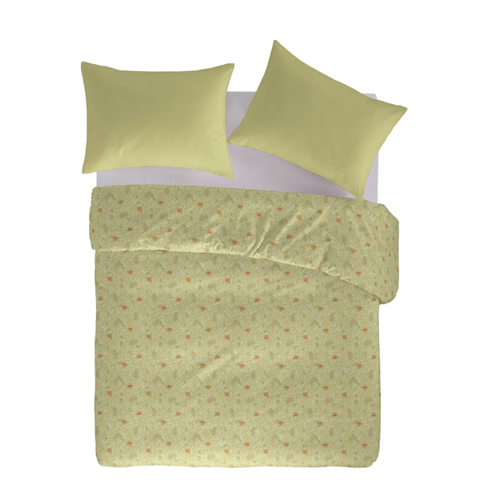 Housse de couette INDIRA en lin/coton organic - jaune clair - vendue seule