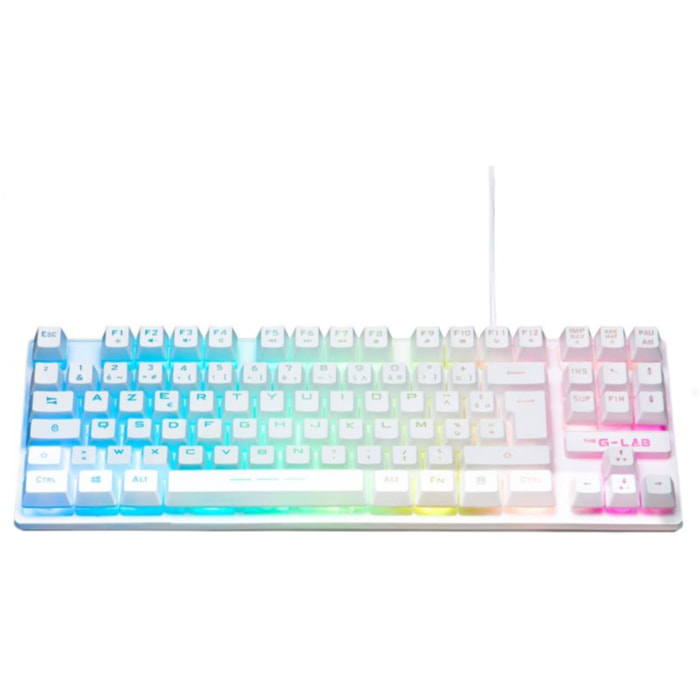 Clavier gamer THE G-LAB KEYZ CAESIUMT FR BLANC