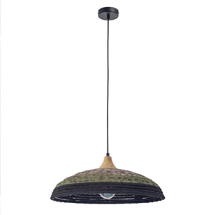 FORLIGHT Korg lampara colgante con pantalla de cuerda natural Ø500mm para bombilla E27
