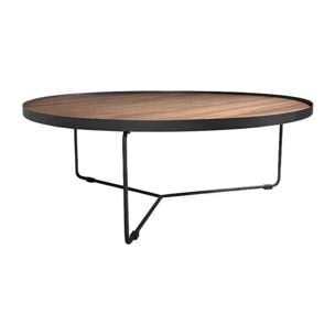 Mesa de centro de Angel Cerda de nogal 100x100x35cm