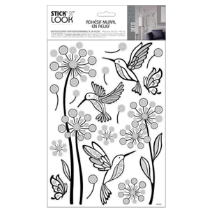 Sticker en relief fleurs