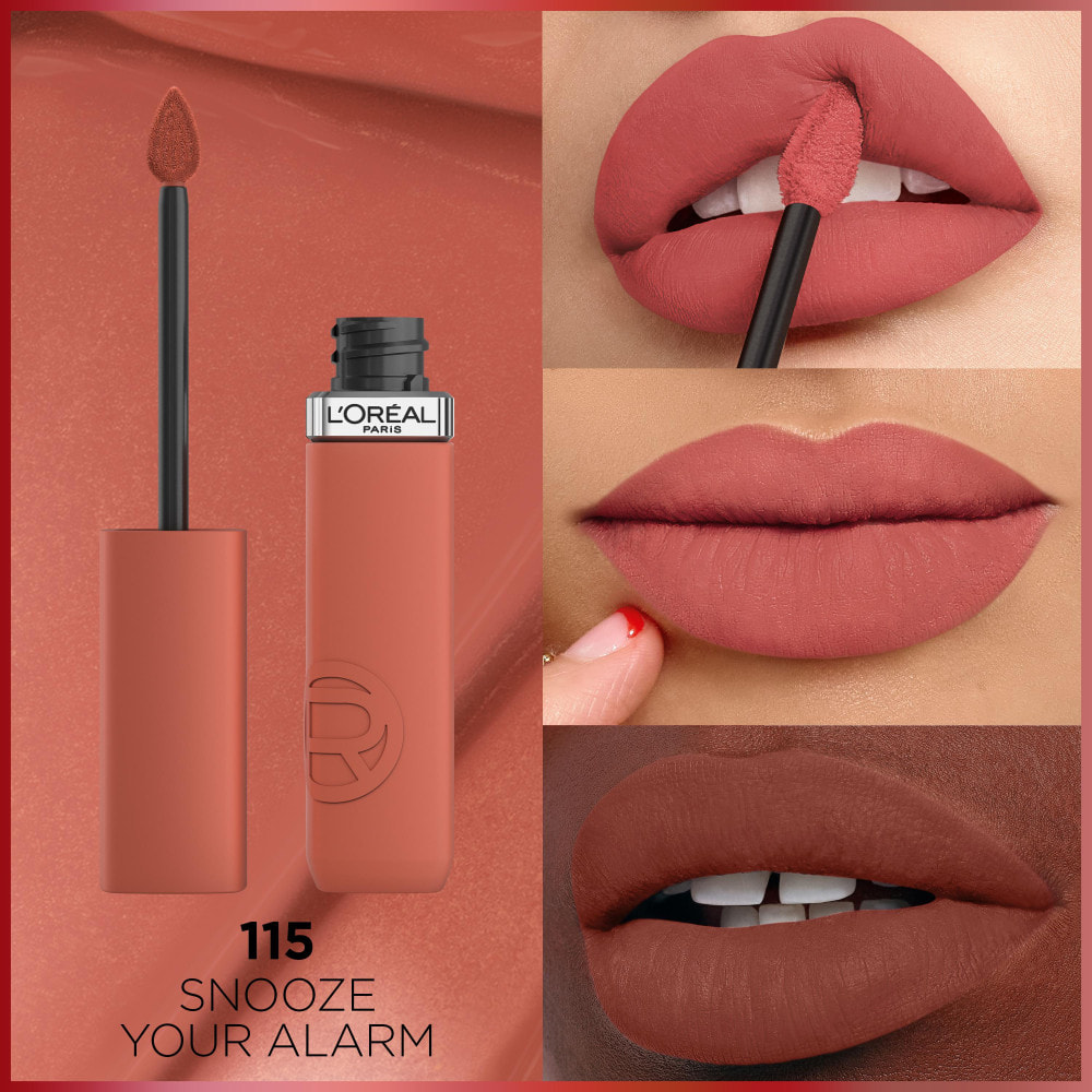 L'Oréal Paris Infaillible Matte Resistance Rouge à Lèvres Liquide Fini Mat 115 Snooze Your Alarm