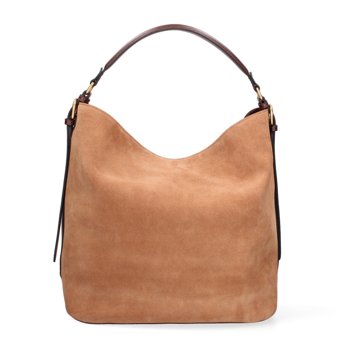 Borsa a spalla da donna Made in Italy - Modello Seraphina Plus - Pelle scamosciata - 31.0 x 31.0 x 15.0 cm