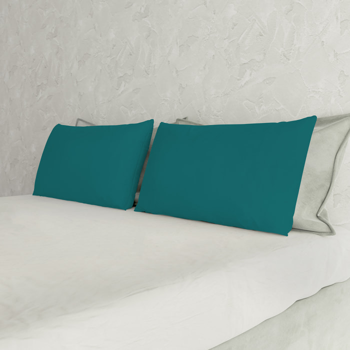 COPPIA FEDERE MAX COLOR, 100% Cotone, Made in Italy - VERDE BOTTIGLIA