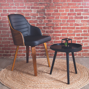 Chaise - HOME DECO FACTORY - Nash - Rétro - Chic - Noir