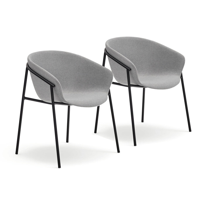 Silla Hug gris claro 2P/Caja