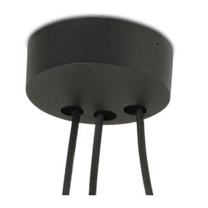 CLAP Colgante lineal negro 3x6W 3000K 38º