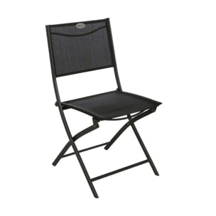Lot de 4 chaises de jardin pliantes Modula Anthracite & Graphite