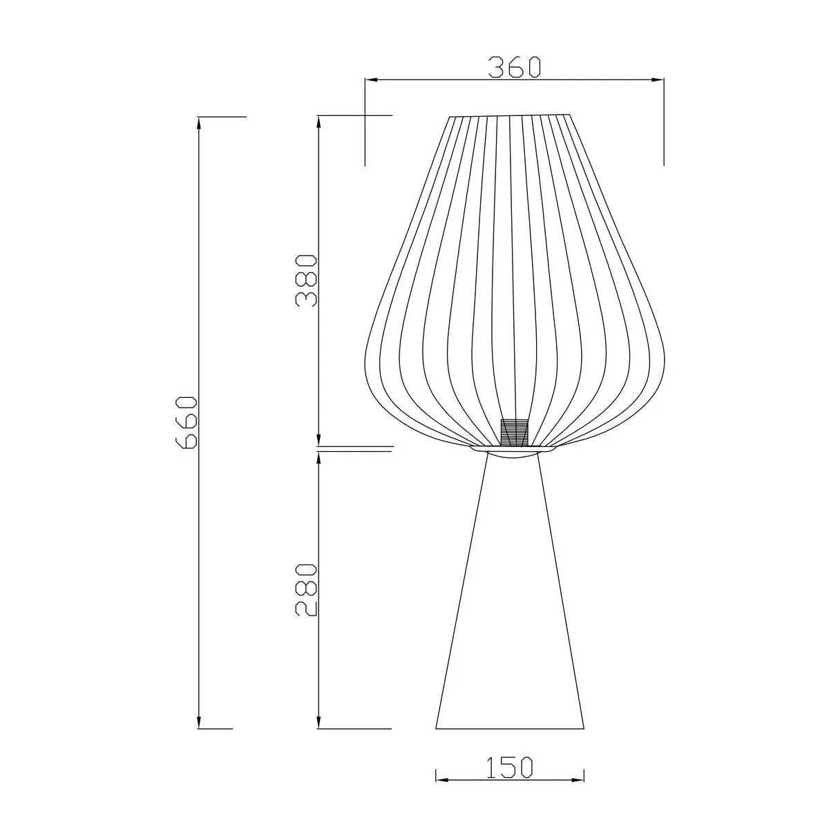 Lampe Genie 66cm orange Kare Design