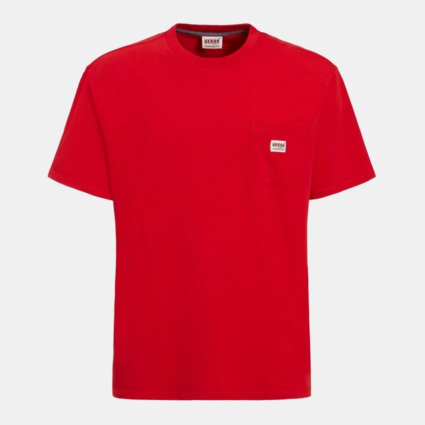 GUESS Originals - T-shirt - logo - 100% coton - rouge