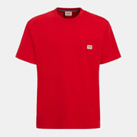 GUESS Originals - T-shirt - logo - 100% coton - rouge