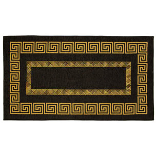 TAPPETO ARREDO ATENE NERO/ ORO 115x175 CM CON ANTISCIVOLO