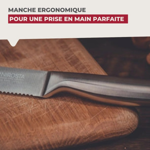 Set de 6 couteaux de qualité 24 cm en inox Nirosta Fit