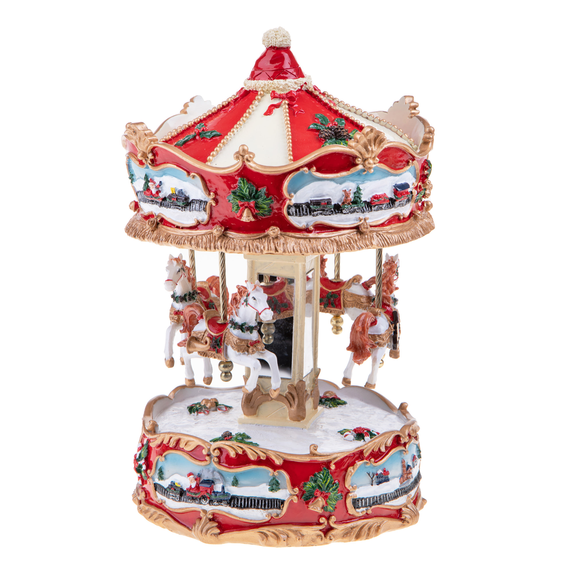 Giostra Carillon Natale - Pezzi 1 - Colore Multicolore - 17x24,5Hx17cm - Bianchi Dino