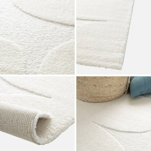Tapis intérieur motif fleures crème Betty 80x150cm