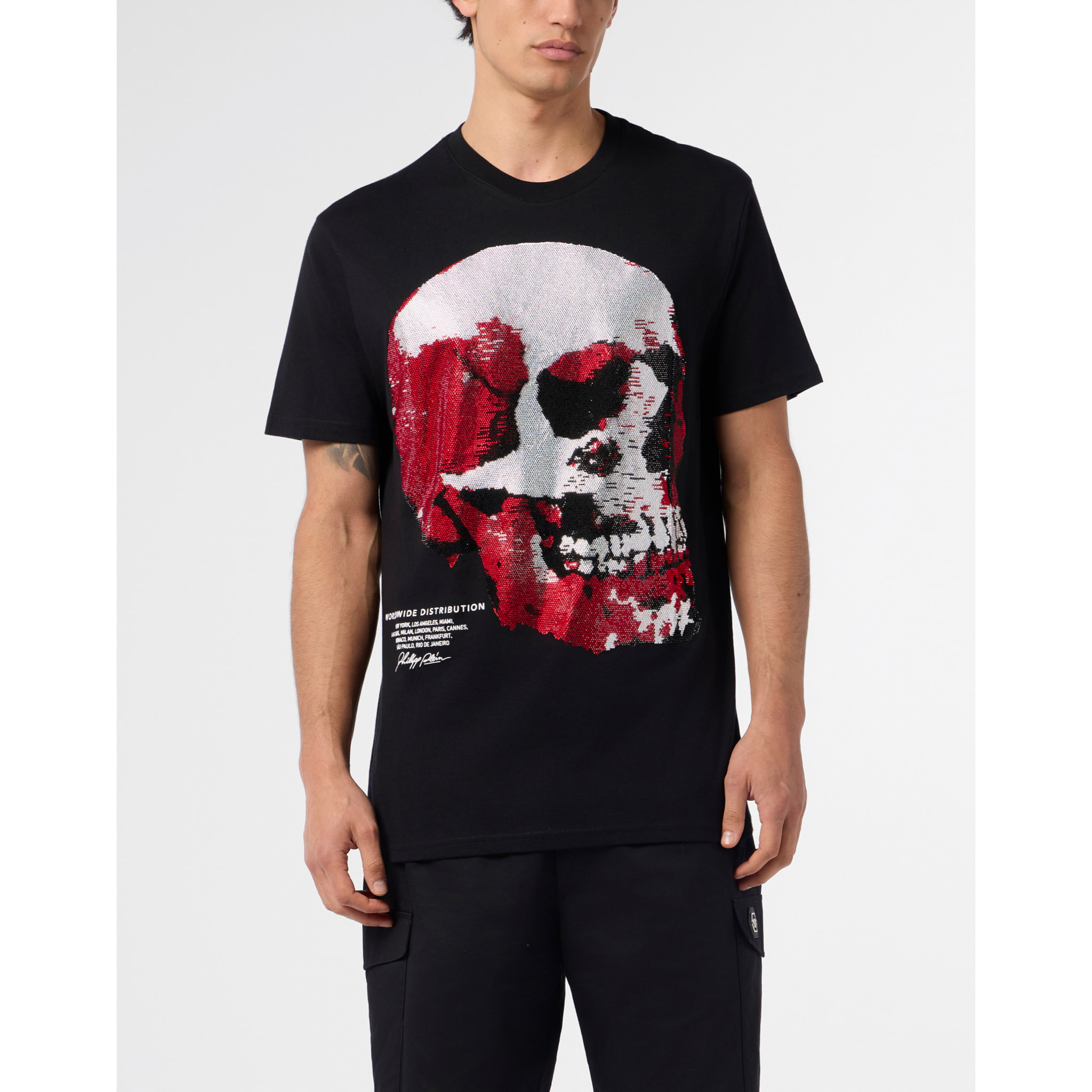 PHILIPP PLEIN T-shirt girocollo a maniche corte SKULL