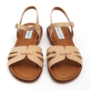 Sandali bassi in simil pelle