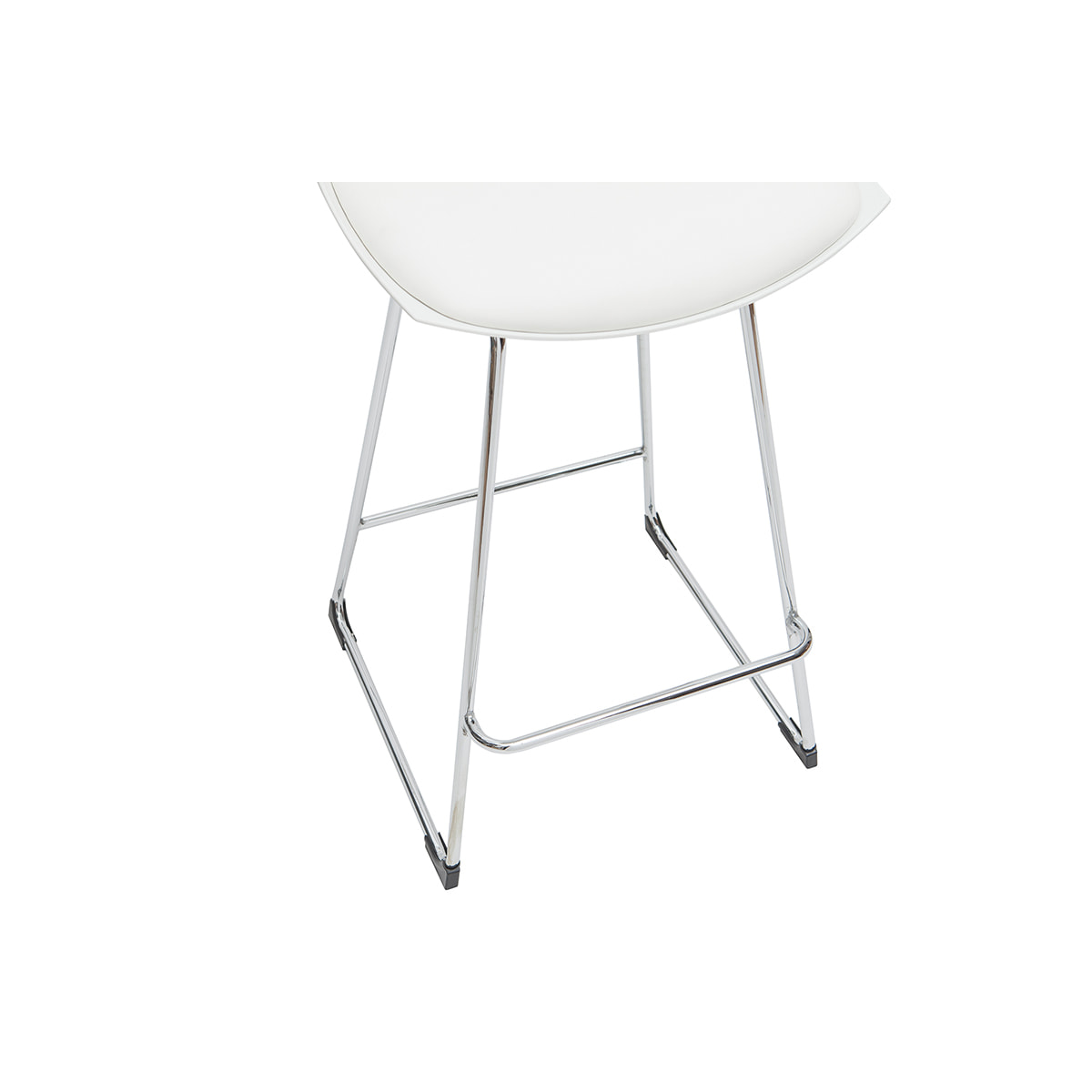 Tabourets de bar design blancs 65 cm (lot de 2) JUNE