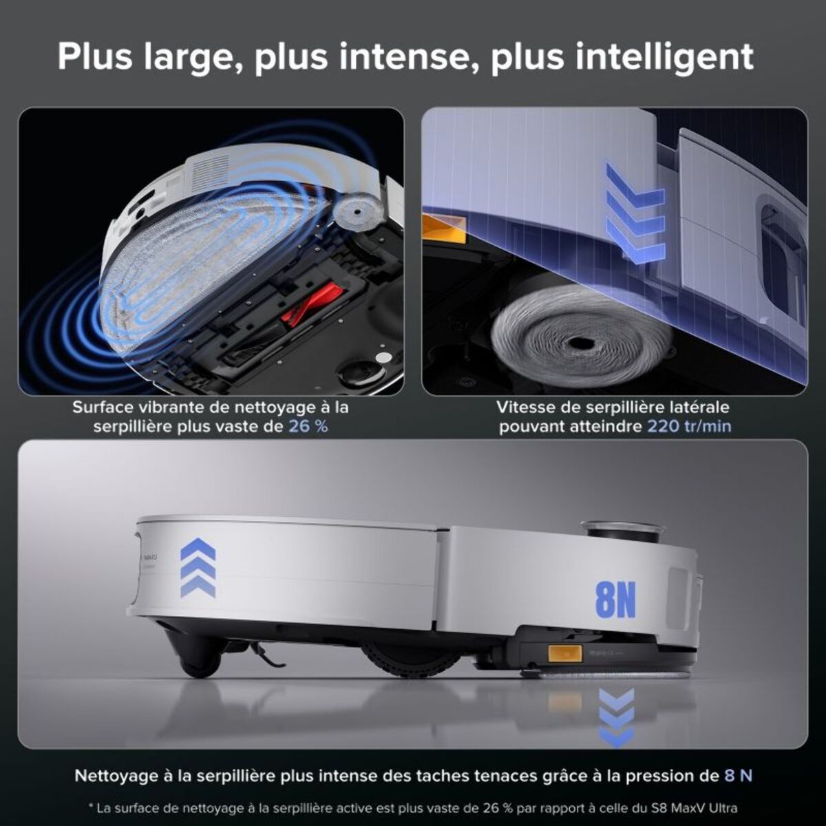 Robot Aspirateur Laveur ROBOROCK Saros 10 blanc