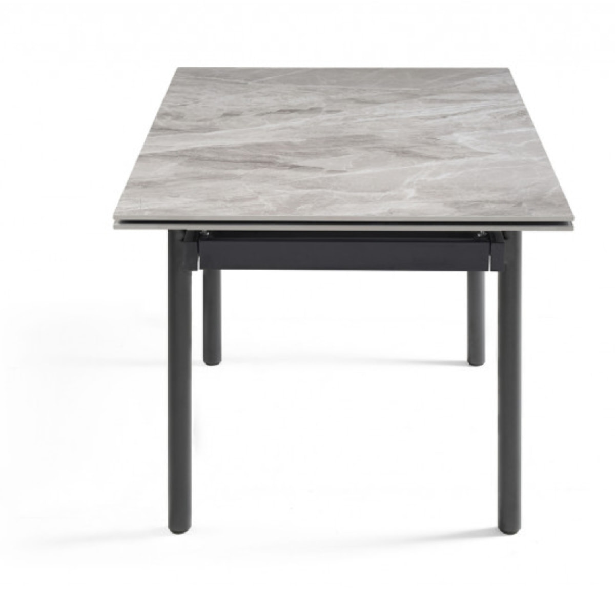 Table extensible en céramique gris brillant L160/240cm - 9 piètements - UNIK