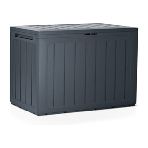 Baul de jardin 190 litros Prosperplast Boardebox de plastico en color antracita 78 x 43,3 x 55 cm