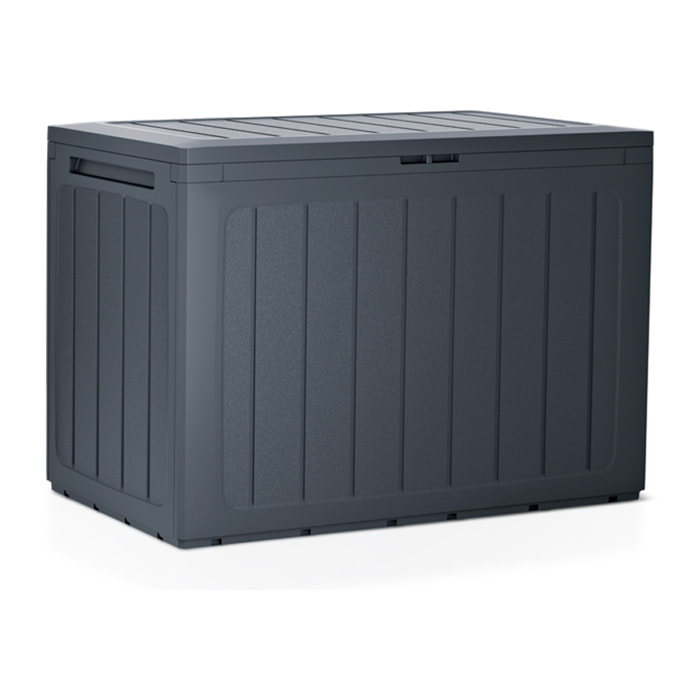 Baul de jardin 190 litros Prosperplast Boardebox de plastico en color antracita 78 x 43,3 x 55 cm