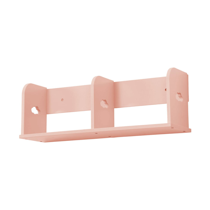 Étagère murale rose rangement chambre enfant 60cm