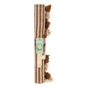 Tapis effet laine Scott marron 90x2cm
