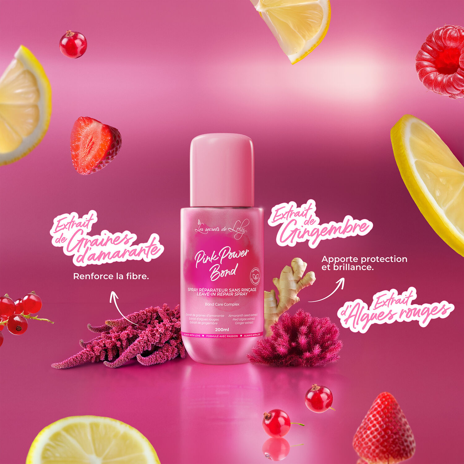 Pink Power Bond - Spray Réparateur Sans Rinçage 200ml