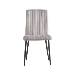 Lot de 2 chaises en velours "Henley" - Gris clair