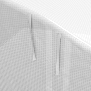 Serre tunnel de jardin 12 m² bâche PE haute densité 140 g/m² blanc