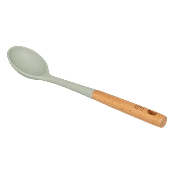 Cuillière Horizon L6,4cm vert en silicone