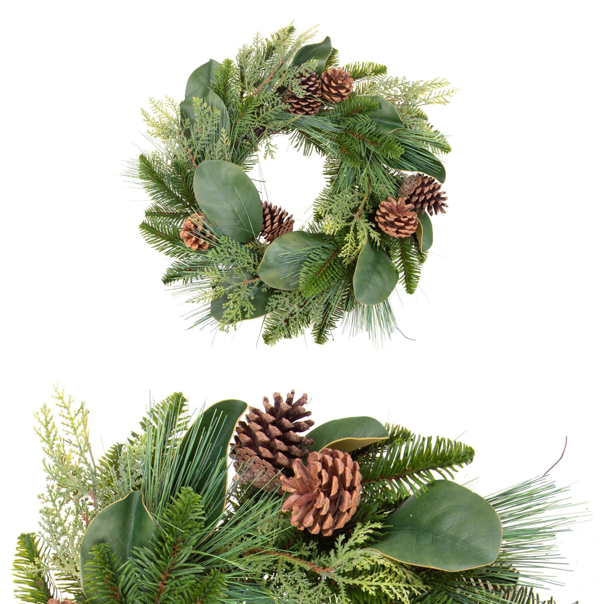 Corona natalizia - Pezzi 2 - 46xH10x46cm - Bianchi Dino SpA