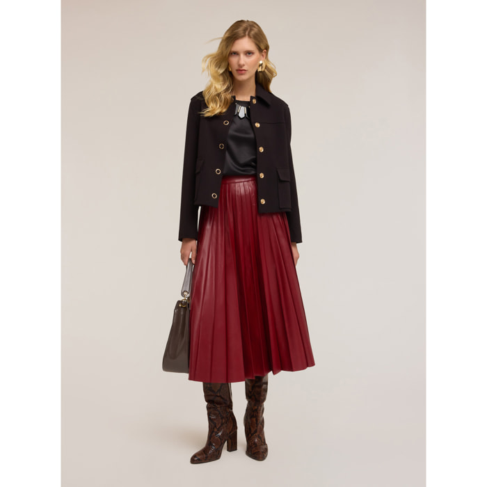 Motivi - Chaqueta de mezcla de viscosa con solapas - Negro