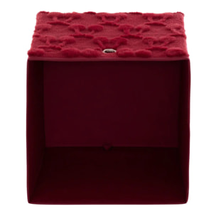Panier de rangement Fraci 30x30cm Rouge Motifs Cerises