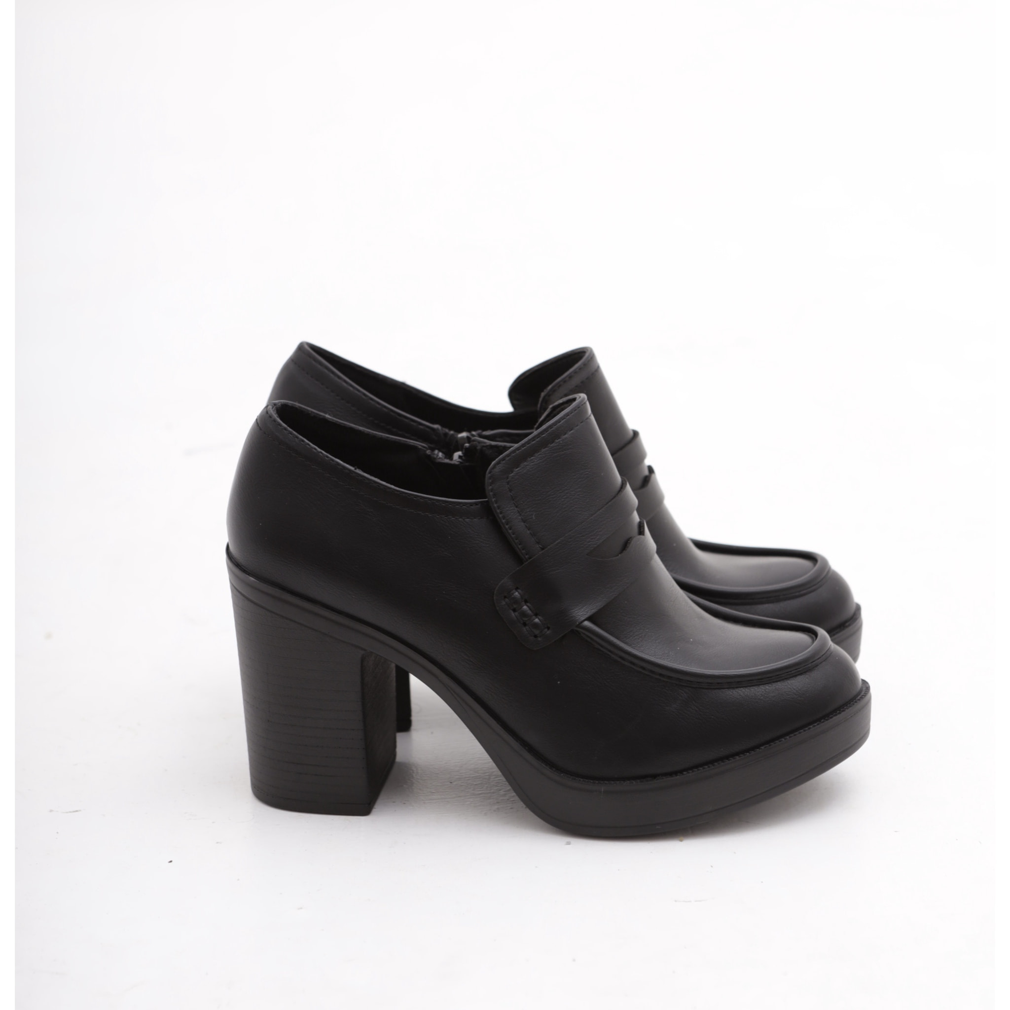 TRONCHETTO MOCASSINO TACCO NERO