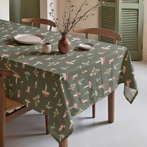 Nappe imprimée anti-tâches AMANITA VERDE