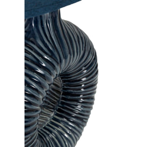 LAMPADA DA TAVOLO SETA BLU CM 28,5X15X43