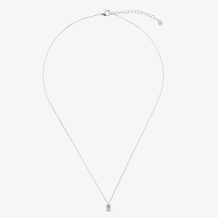 Collana Maglia Forzatina in Argento 925 con Cubic Zirconia a Baguette