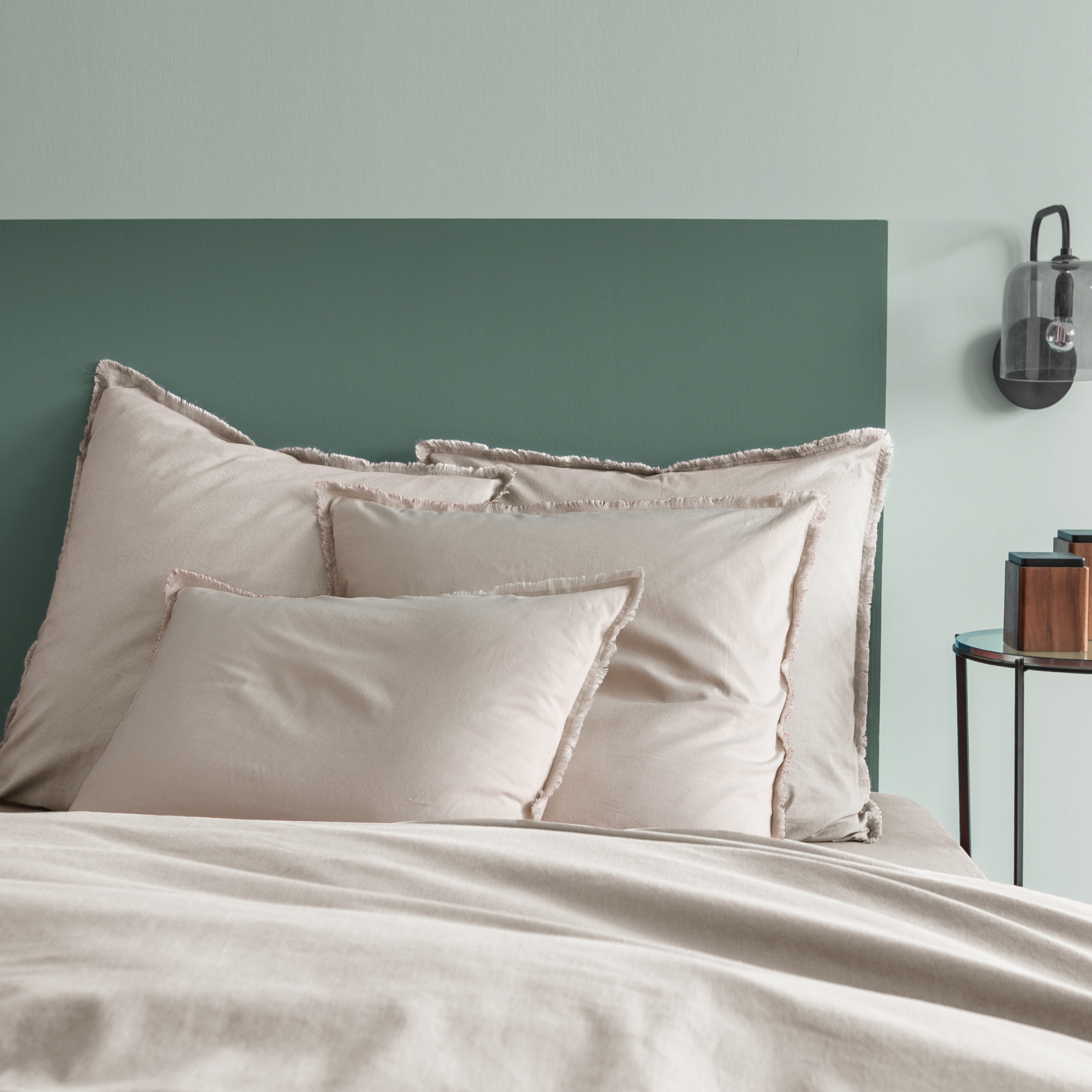 Housse de couette unie en coton, COTON LAVÉ