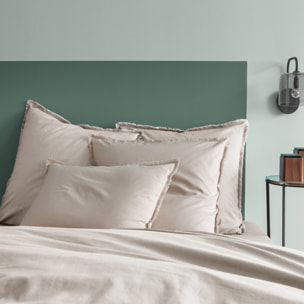 Housse de couette unie en coton, COTON LAVÉ