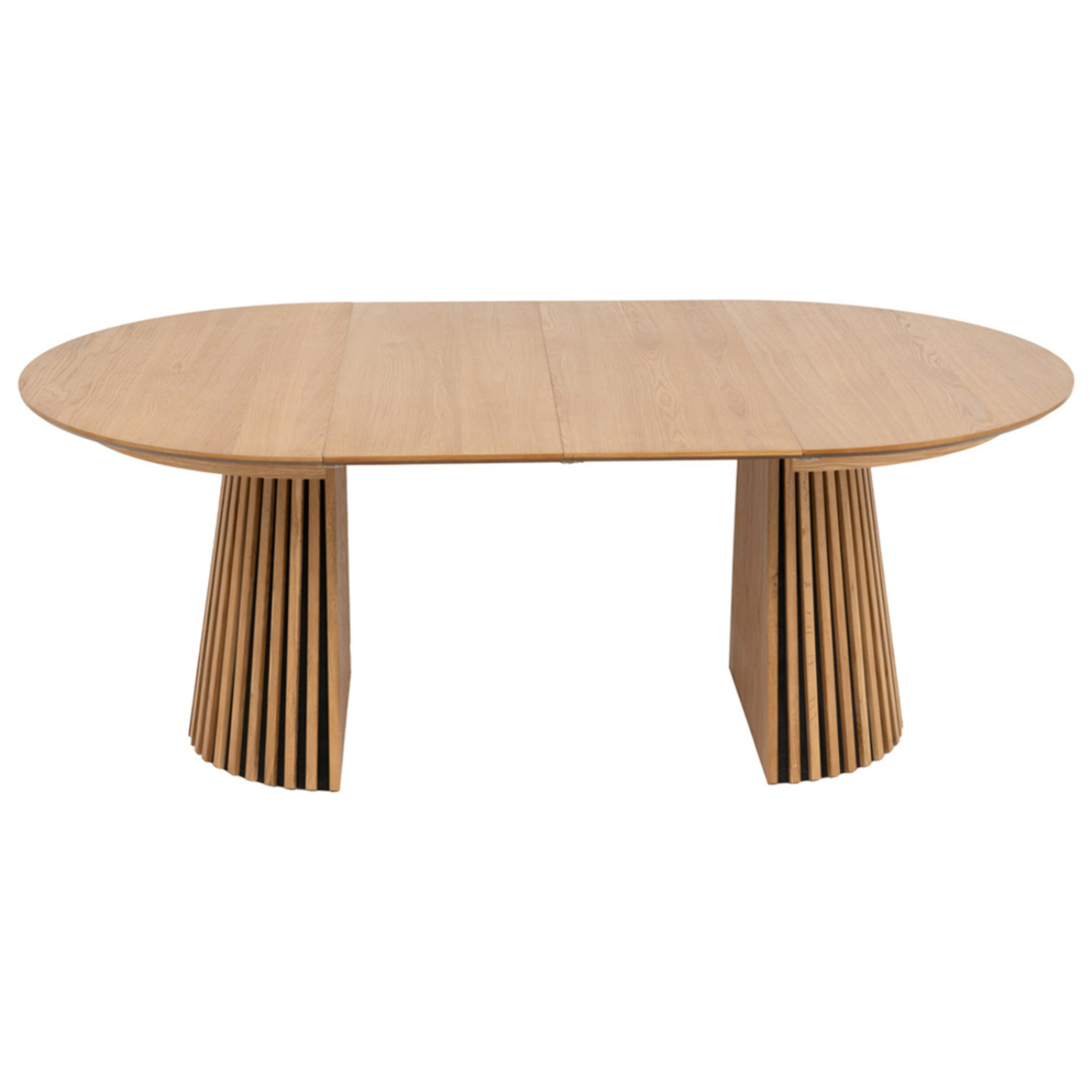 Freya - table à manger ronde extensible - bois - 4 à 8 personnes - Bois