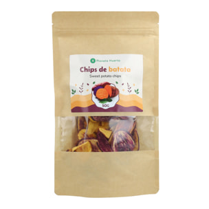 PLANETA HUERTO | Chips de batata 50 g - Chips Snack saludable y crujiente, alternativa natural a las patatas fritas, ideal para picar entre horas