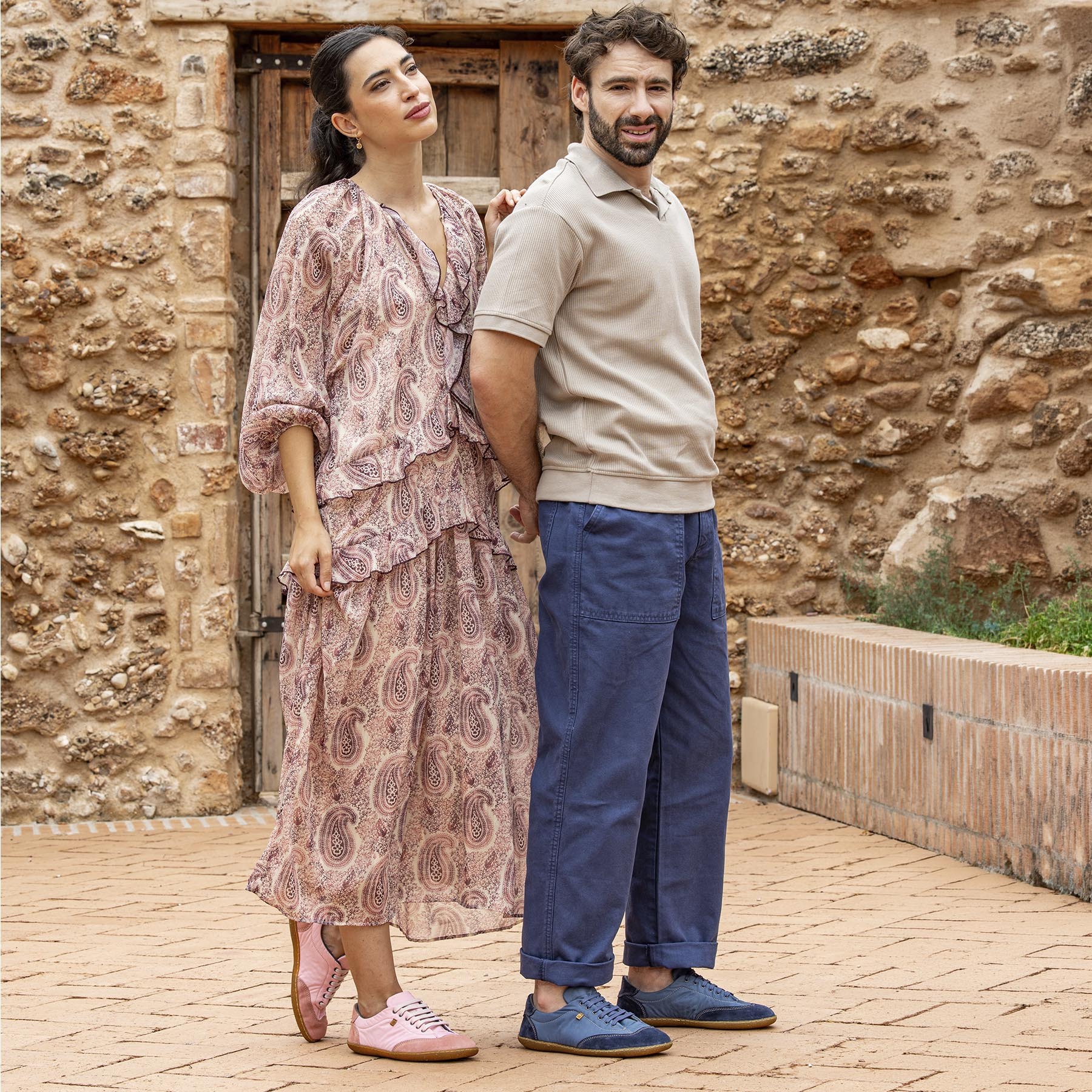 Zapatos N5295 NYLON CUERO /EL VIAJERO color Cuero