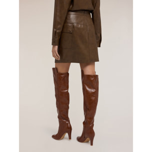 Motivi - Minigonna asimmetrica con tasche - Verde militare