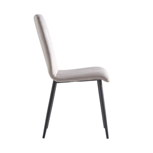 Lot de 2 chaises en velours "Henley" - Gris clair