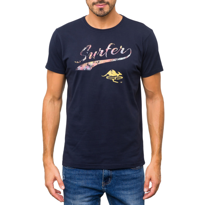 Camiseta de algodón 150 gr Hot Buttered Surfer Azul