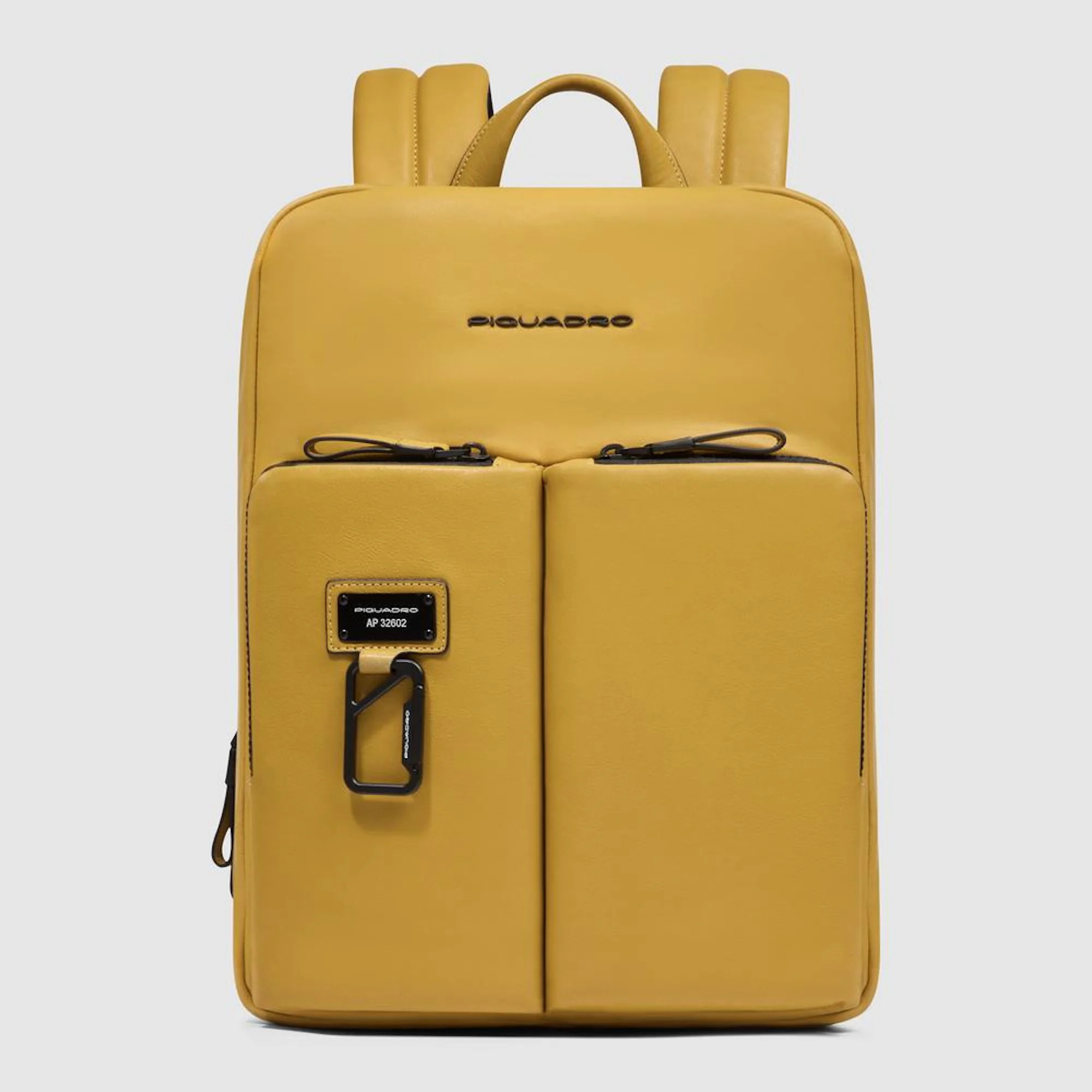 Piquadro Zaino sottile porta pc e iPad® con protezioni antiurto e RFID, espandibile