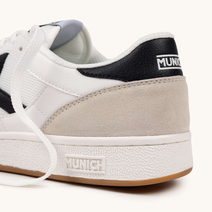 MUNICH ARROW 79 Zapatilla Urbana de Piel y Ante en Blanco y Gris